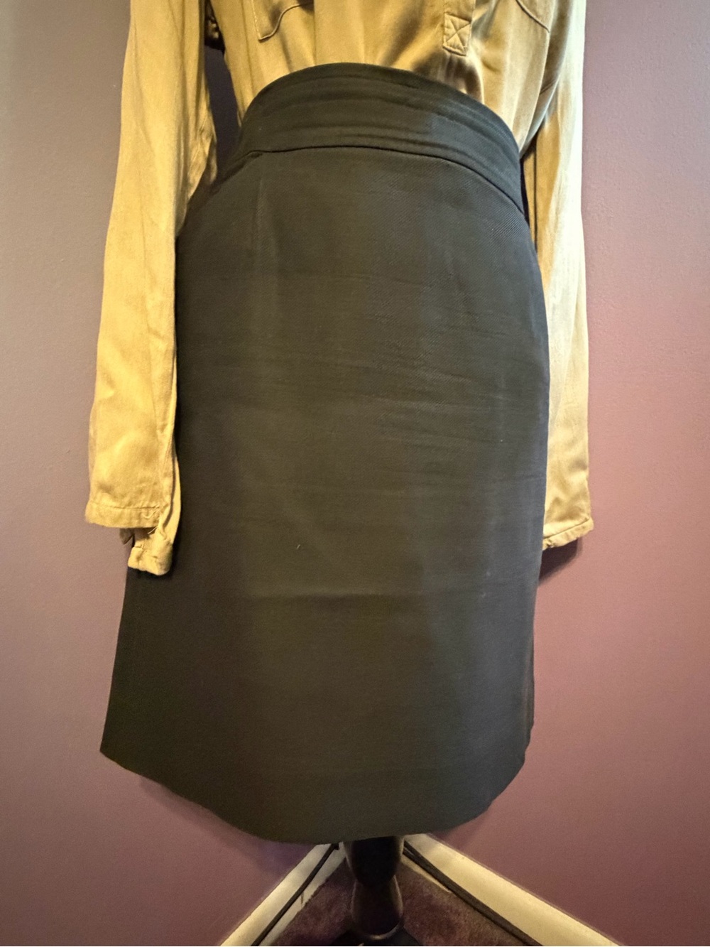 J. Crew Black High-Waist Pencil Skirt